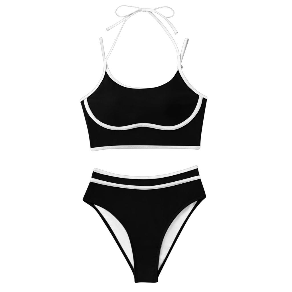 Bikini Split pentru Femei Două Piese Talie Înaltă Costume de Baie Sportive