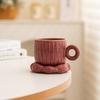 Niche Retro Coffee Cups and Plates Creative Afternoon Tea Cups Breakfast  Hanging Ear Coffee Latte Art Cups and Plates