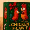 Chicken F-Caw-F Advent Calendar 24-Day Christmas Countdown Box Funny Chicken Ornaments Farm Animal Gifts for Chicken Lovers Family