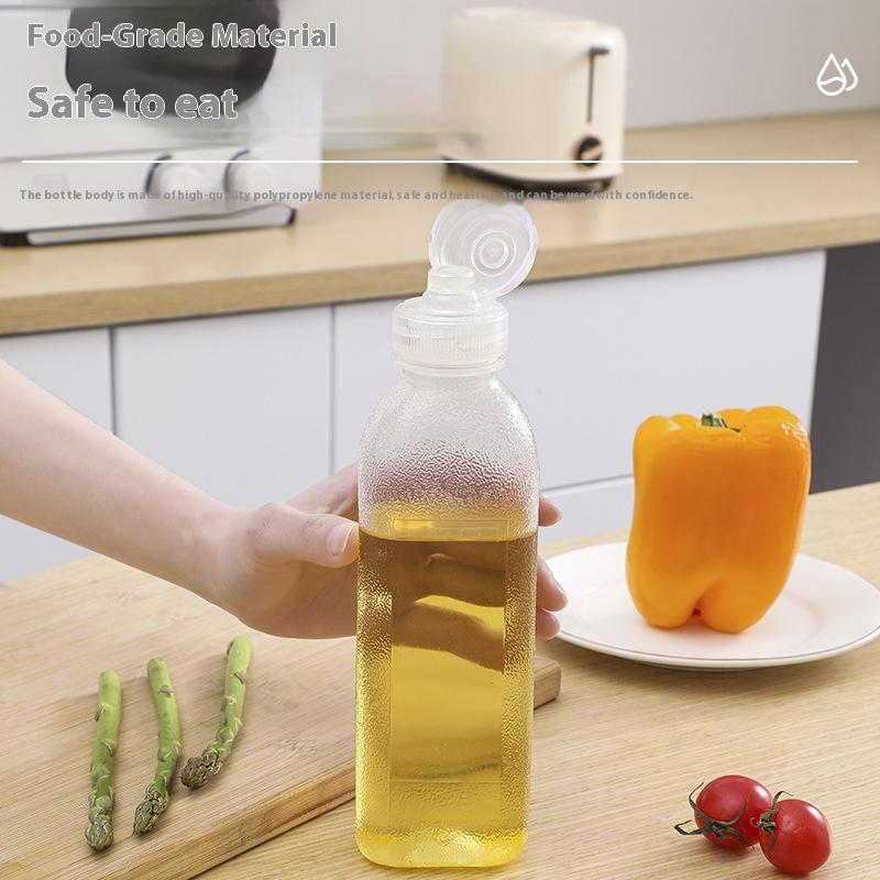 4Pcs Oil Dispenser Full Is 300/500Ml Bottle Kitchen Plastic Condiment Squeeze Bottles Bbq Sauce Kitchen Olive Oil Squirt Bottle