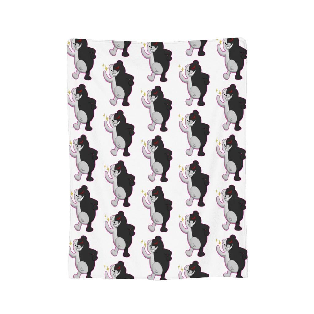 Danganronpa Monokuma Blankets Flannel Print Game Breathable Lightweight Thin Throw Blankets for Bed Bedroom Quilt