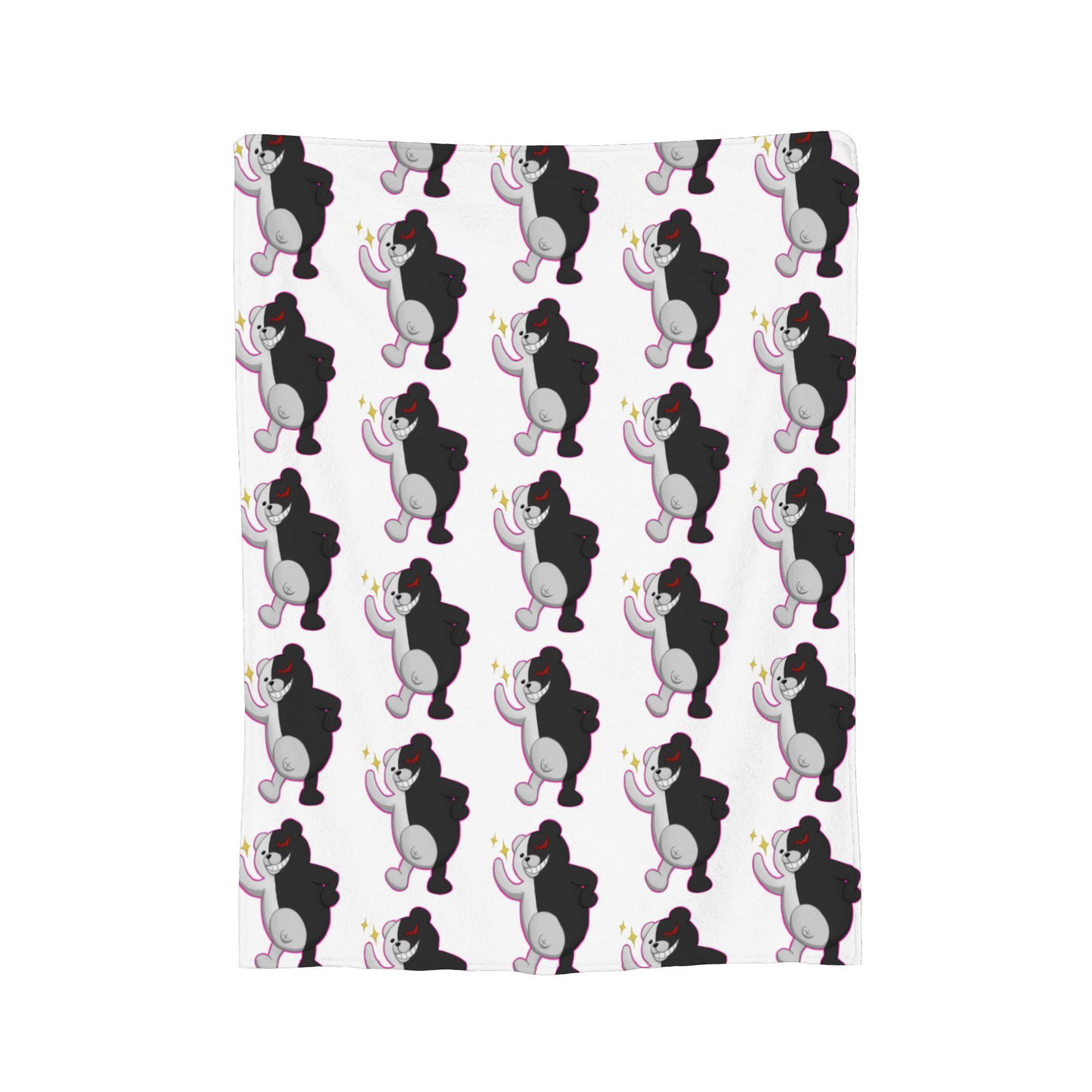 Danganronpa Monokuma Blankets Flannel Print Game Breathable Lightweight Thin Throw Blankets for Bed Bedroom Quilt 30x40in