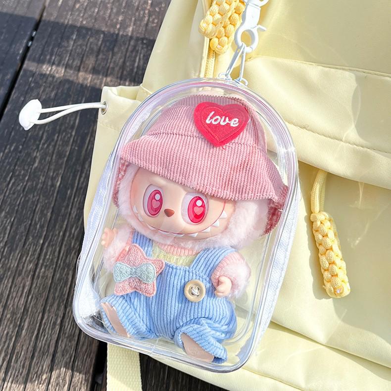 15cm Doll Crossbody Multi-purpose Ita Bag - Transparent, Dustproof, Portable Travel and Display Bag