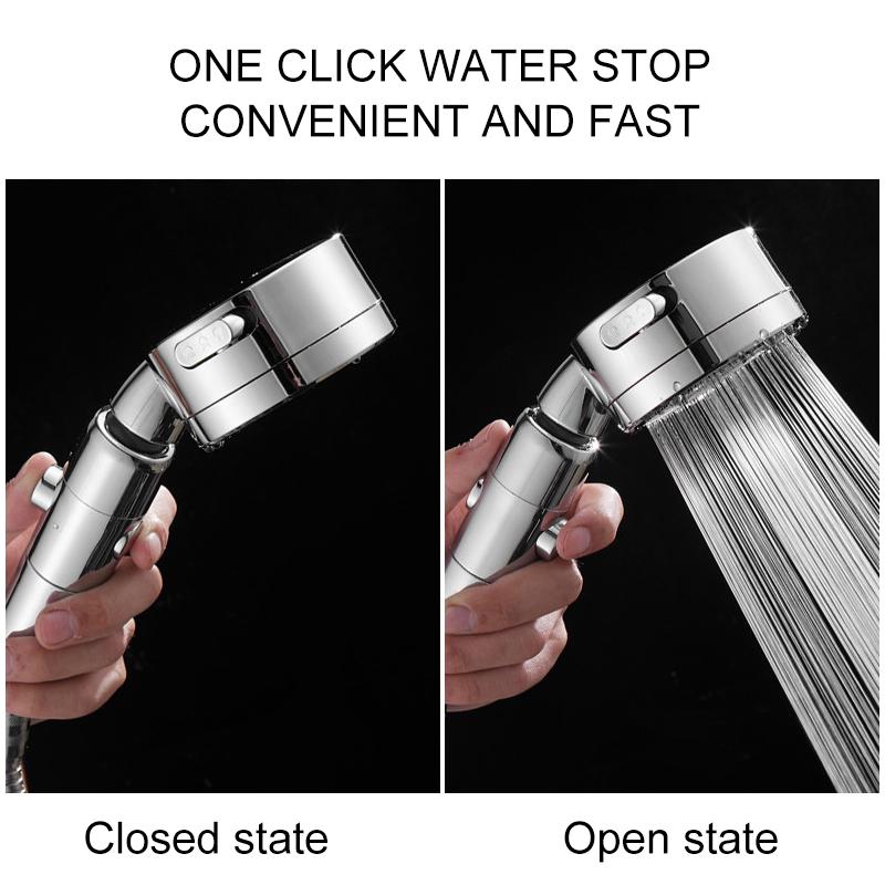 3 Modi Bad Handbrause Hochdruck Wassersparend Badezimmer Duschkopf SPA Düse ELF005
