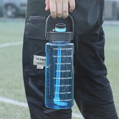 Outdoor Sports 1.5L/2L/3L Sports Water Bottle Large Capacity with Time Marker Water Jugs Lightweight Leakproof Travel Kettle