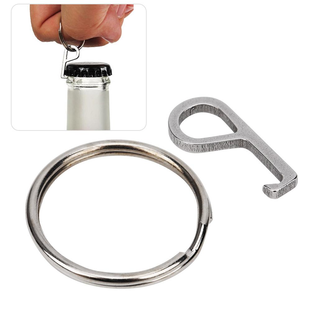 4 Sets EDC Mini Bottle Can Box Opener Knife Multifunction Tool Fish Hook Key Chain