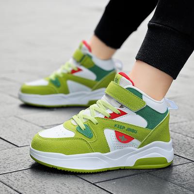 High Top Shoes Children's Shoes Autumn New Leather Children's Sports Shoes Male Fashion Brand Primary School Casual Shoes