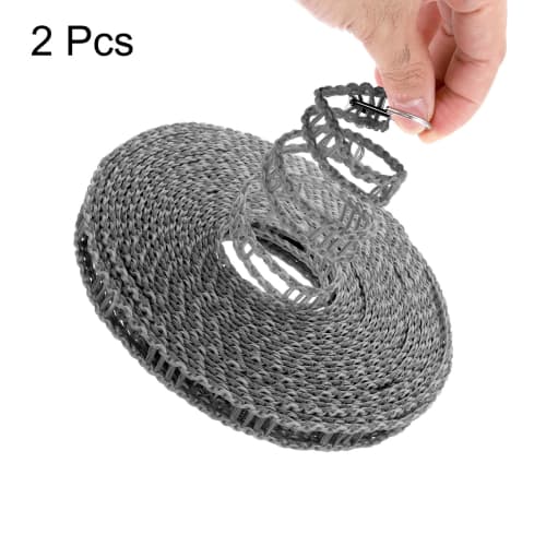 Uxcell 2-Pack Windproof Clothesline, 8M 26FT Plastic Non-Slip Clothesline, Portable Travel Clothesline for Balcony, Outdoor Laundry, Camping, Gray