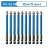 Rutschfestes Magnetisches Bit-Set für Kreuzschlitz- & Torx-Akkuschrauber - Extra Lang & Hohe Härte