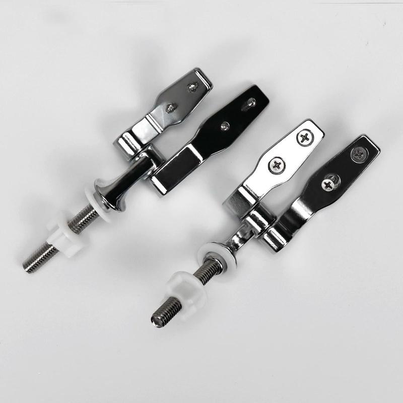 Sturdy Chrome Metal Toilet Seat Hinges for Wood Toilet Seats Includes Screws Bolts and Nuts for Easy tallation
