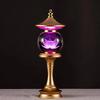 Home Decoration, Alloy Crystal Ball LED Seven Color Lotus Lamp, Buddha Offering Lamp, Meditation, Buddha Tools and Supplies
