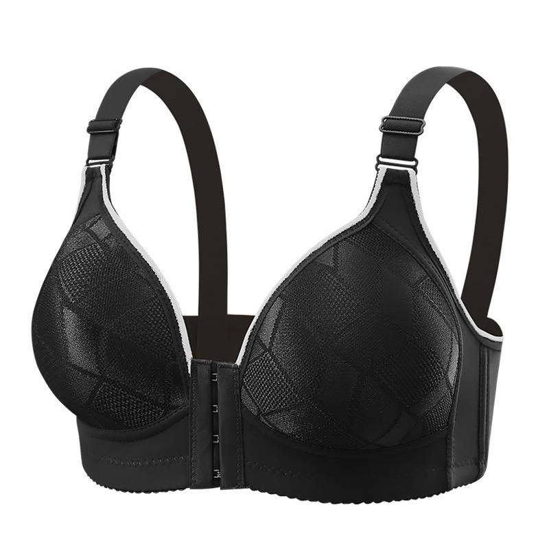 Front-button Bra Women's Anti-sagging Gathering Bra Breast Retraction No Underwire Bra Women's Large-sized Thin Underwear