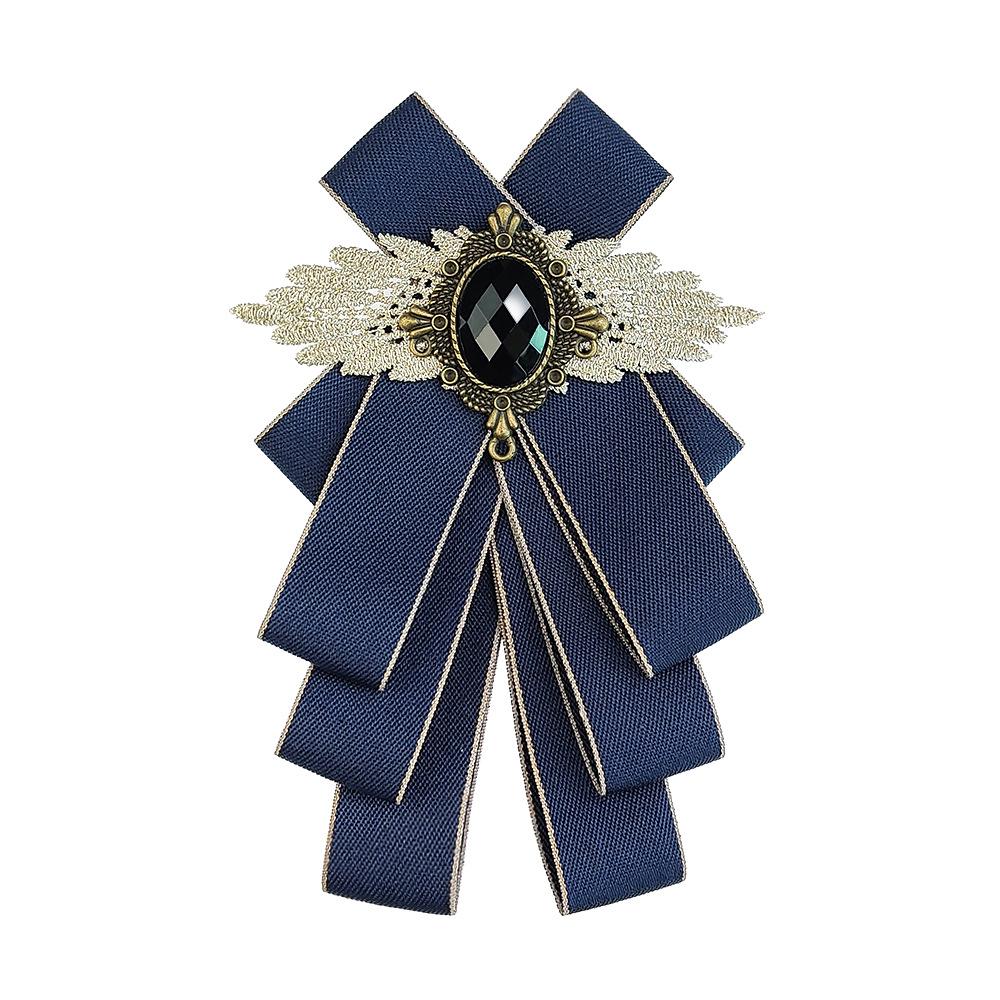 Men's High-End Wedding Bow Tie & Lapel Flower - Double Layer British Trendy Collar Accessory for Formal Suit & Business Shirt