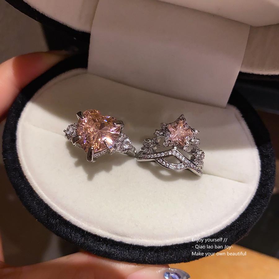 Zirkon Herz Offener Ring Für Damen Mit Zirkonia Schmuck Modeaccessoire
