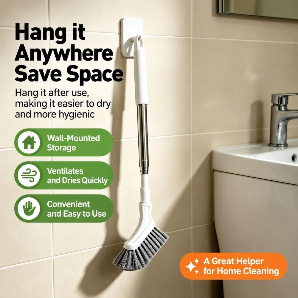 Narrow Head Crevice Cleaning Brush Long Handle Gap Cleaning Brush  for Home Kitchen Toilet Shower
