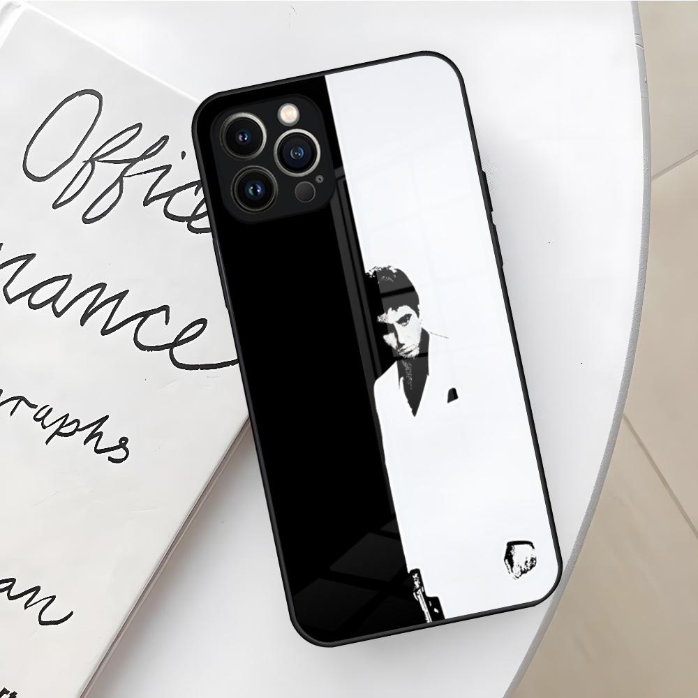 Scarface Godfather Tony Montana Phone Case for Iphone 17 16 Air 15 14 12 11 13 Pro Max Mini X Xr Xs Se Puls glass Cover