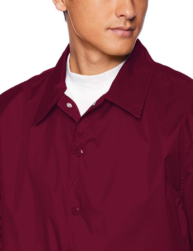 United Athle Men's Nylon Coach Jacket (Lined) 705901, Size 072, Burgundy, Size L