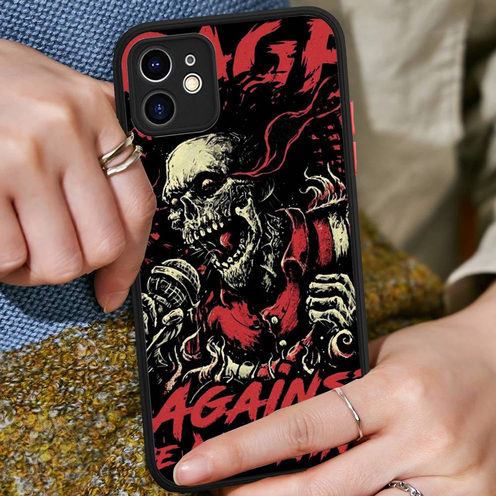 Rap Metal Band Rage Against The Machine Silicone Case For IPhone 16 15 14 13 12 11 Pro Max Plus X XS MAX Shockproof Matte Cover