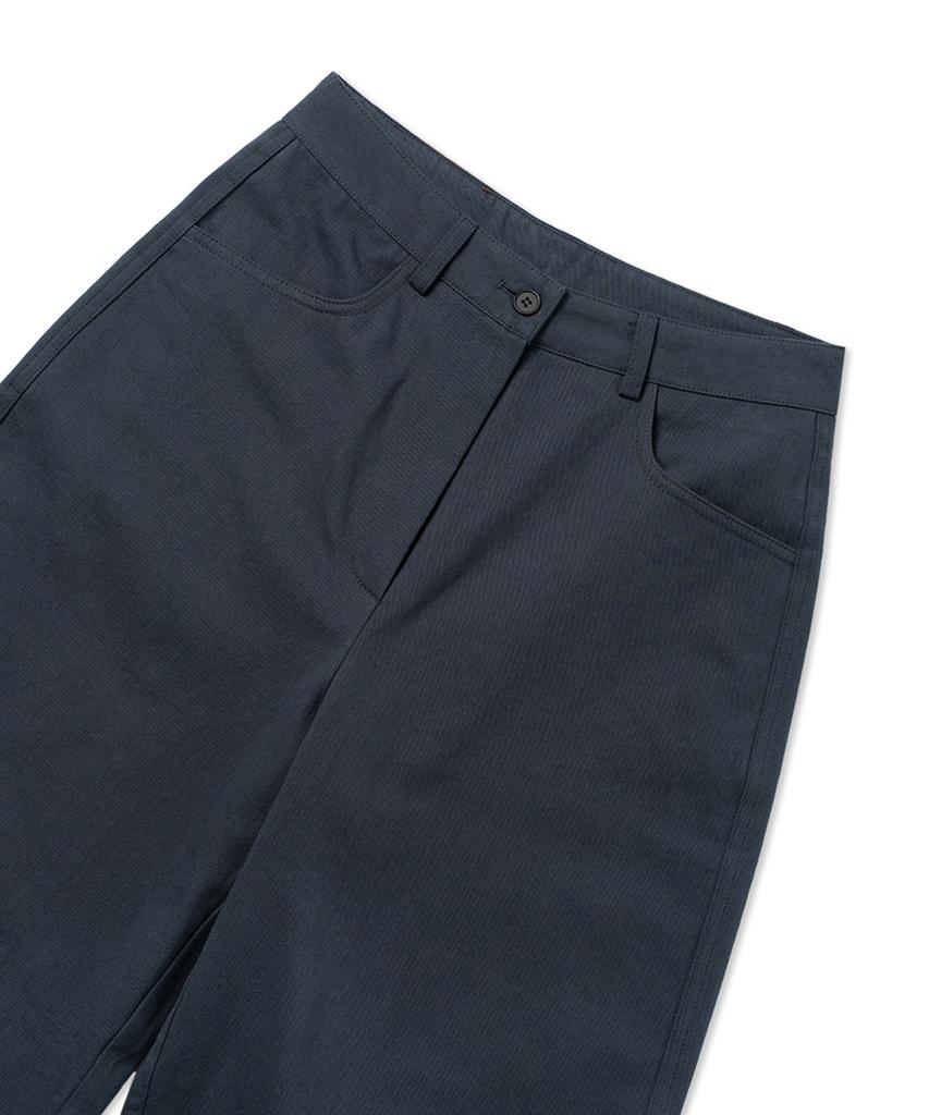 WITHOUT SUMMER Wide Cotton Pants_Navy
