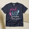 Pink Or Blue Grandma Loves You Baby Gender Reveal T Shirt Gildan Heavy Cotton