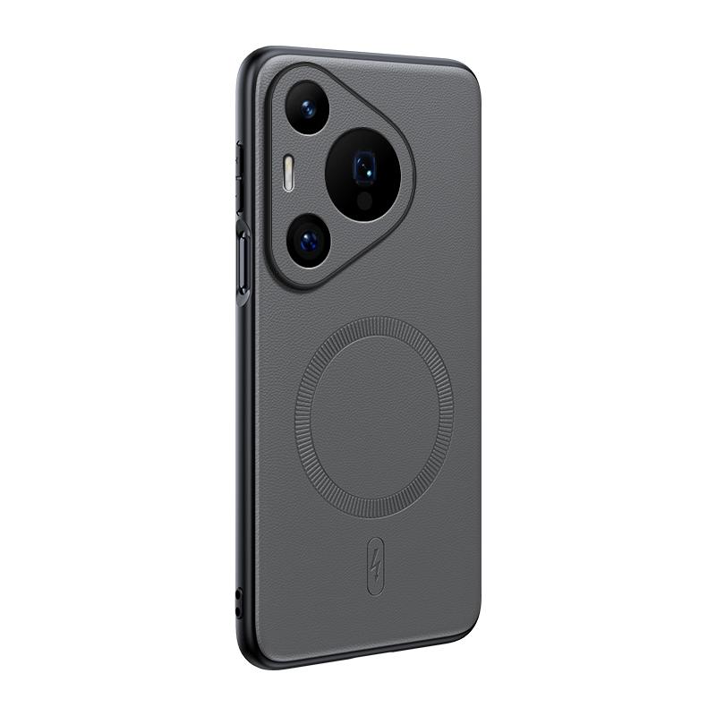 For Huawei Pura 70 Case Magnetic Leather Shield Cover For Huawei Pura 70 High Quality Anti-Fingerprint Non-Slip PC+TPU