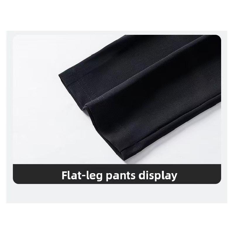 Summer Lightweight Loose-fitting Ice Silk Casual Pants for Men, Quick-drying Versatile Straight-leg Trousers