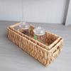 Water Hyacinth Woven Storage Basket - Magazine & Handheld Organizer