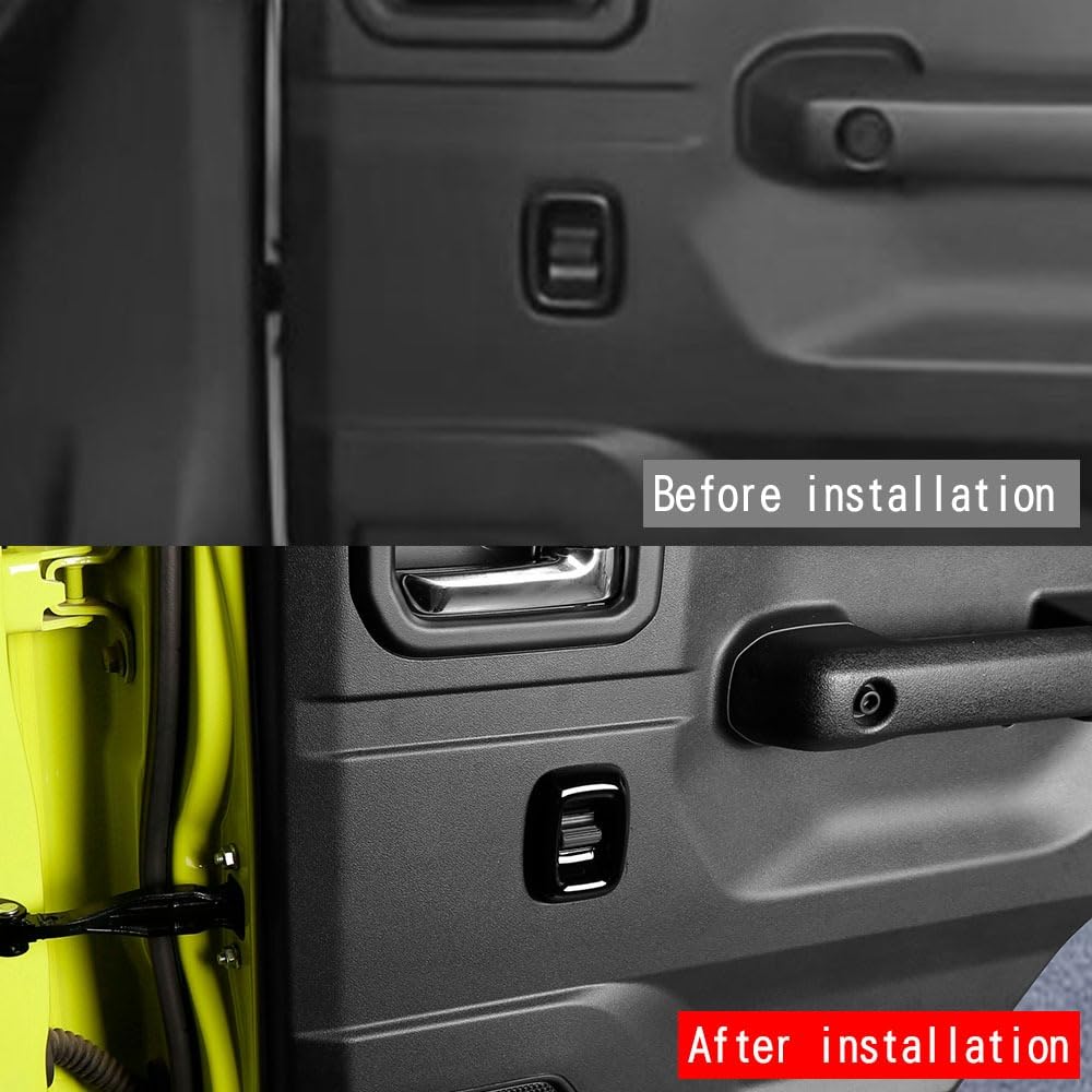 Rear Door Glass Switch Interior Custom Interior Piano Compatible with New Jimny Nomad JC74 Jimny Sierra and Jimny JB64 Panel, Panel, Parts, Black,