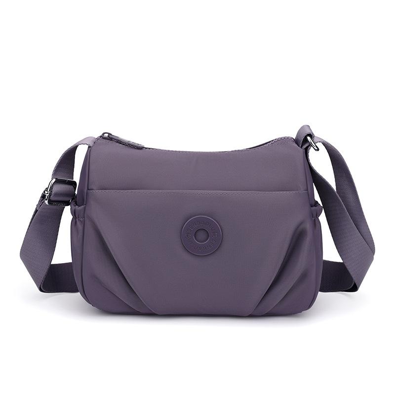 Women's Bag Multi-Pocket Shoulder Bag Lightweight Nylon Crossbody Bag