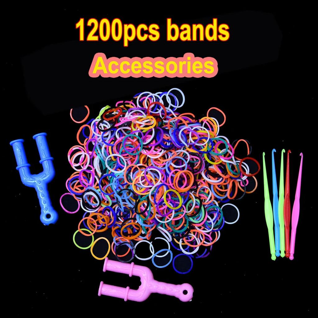 600 Stück Gummi-Webarmband für Kinder, Haare, Bunt, Gummi-Bänder, Gewebtes Armband, DIY-Spielzeug, Weihnachten, Strickgeschenk