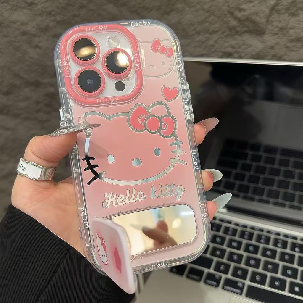 Pink Blue KT Cat Case for Apple 16/15/14 Huawei Honor Xiaomi Phone Case 13 Pro Max Shockproof Full Coverage