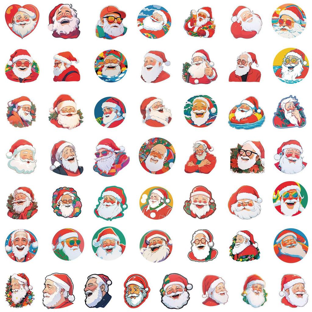 50 Waterproof Christmas Graffiti Stickers for Car, Phone, Water Bottle, Journal Decorations