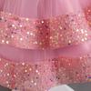 2024 Baby Mädchen Party Kleid Pailletten 1st Geburtstag Taufe Kleinkind Kleid Hochzeit Grün Prinzessin Kleider für Kinder Mädchen Luxus Kleid