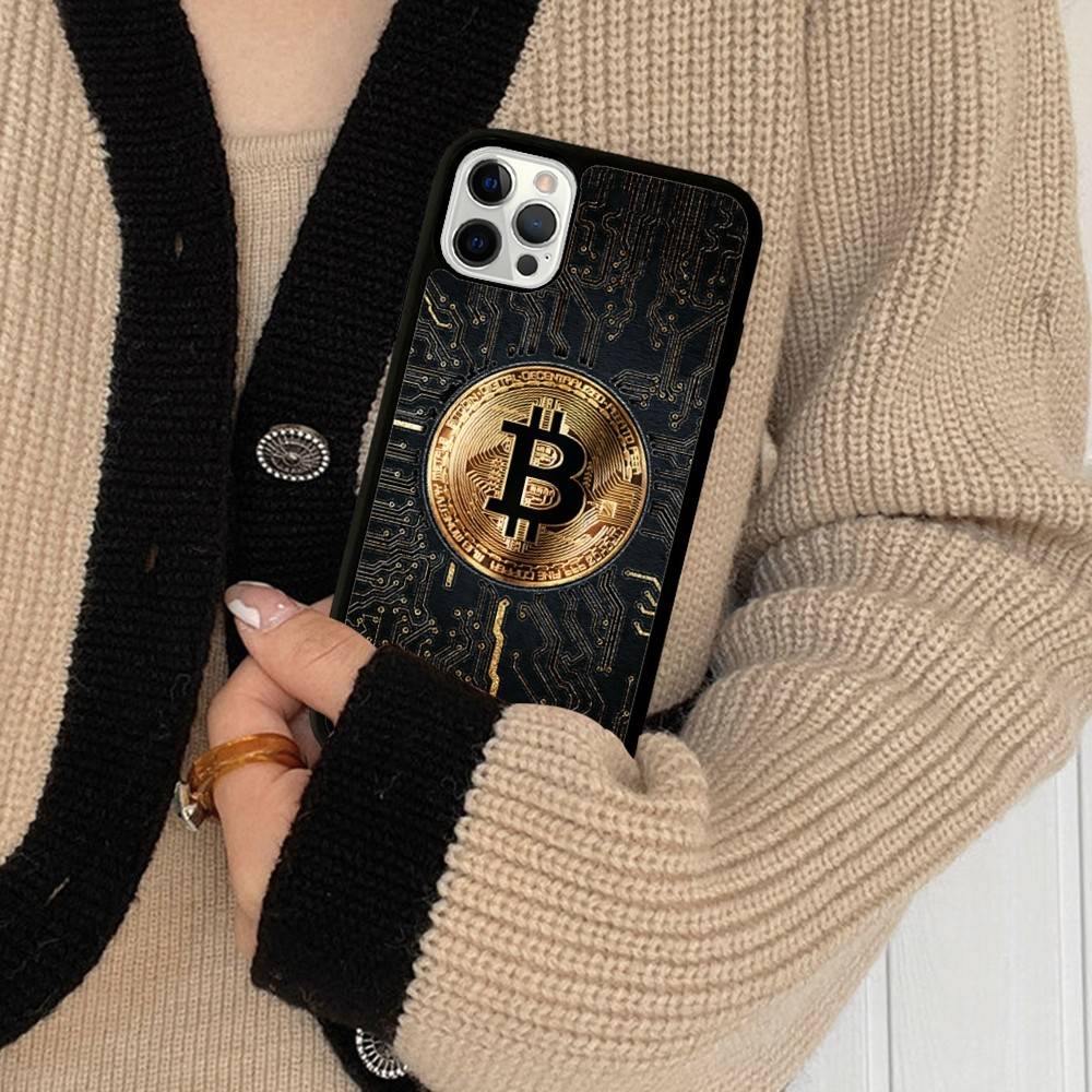 B-Bitcoin For IPhone 17 16 15 14 13 12 11 Mini Pro Max Plus PC+TPU Back Phone Cover