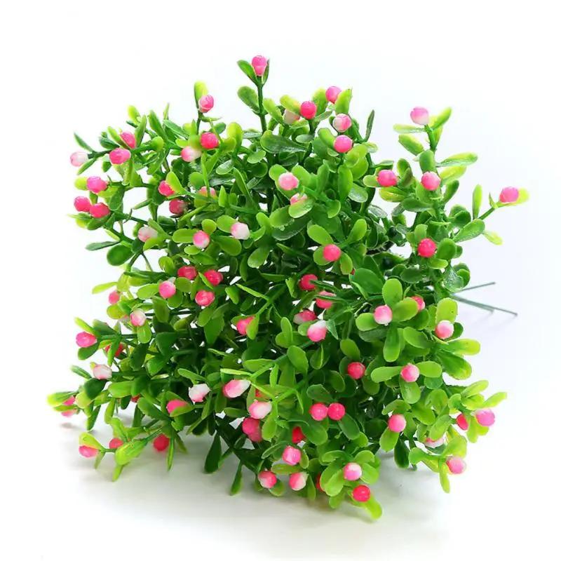 5pcs Artificial Plastic Plants Christmas Decoration Artificial Plant Ferns Simulation Plant Plastic Flower Fern Home Accessories