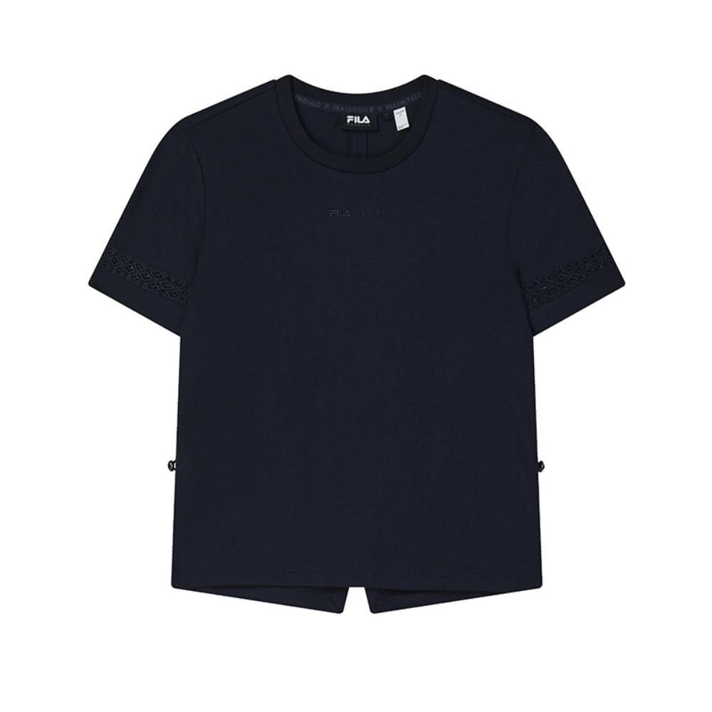 

Fila Изумрудная Классическая Повседневная Универсальная Футболка с Коротким Рукавом Женские Топы Темно-синий F11W524110FNV XL