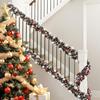 2M Christmas Snowflake Tinsel Garland Xmas Tree Decoration Christmas Metallic Twist Garland Ceiling Hanging New Year Party Decor MIT