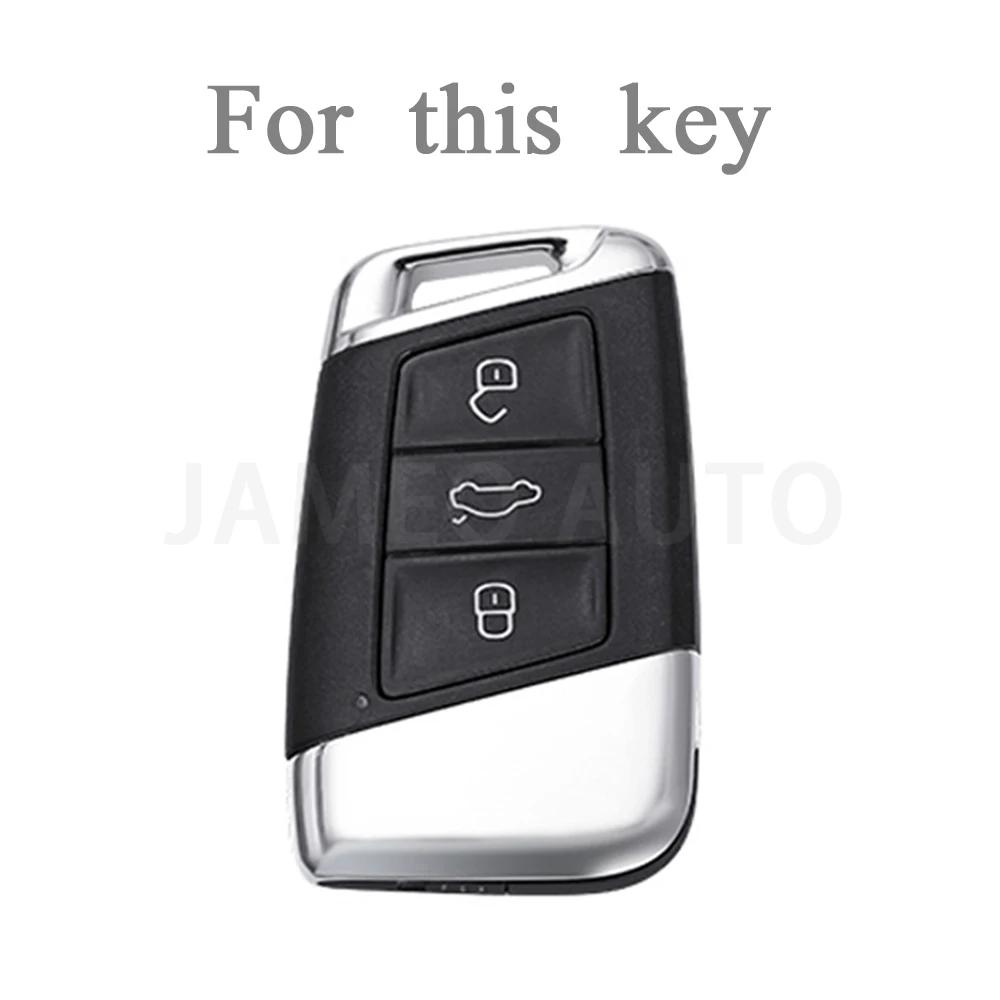 Tpu Smart Car Key Case Cover Key Fob Ring Holder Protect For Vw Passat B8 Jetta Skoda Superb Kodiaq