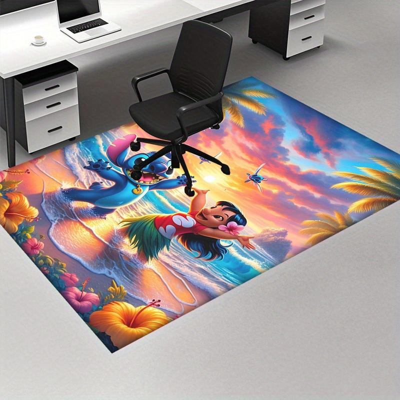 1pc,Lilo & Stitch Tropical Beach Sunset Outdoor Rug - Perfect for Home Decor, Office Carpet, Chair Cover, Gift IdeaH230