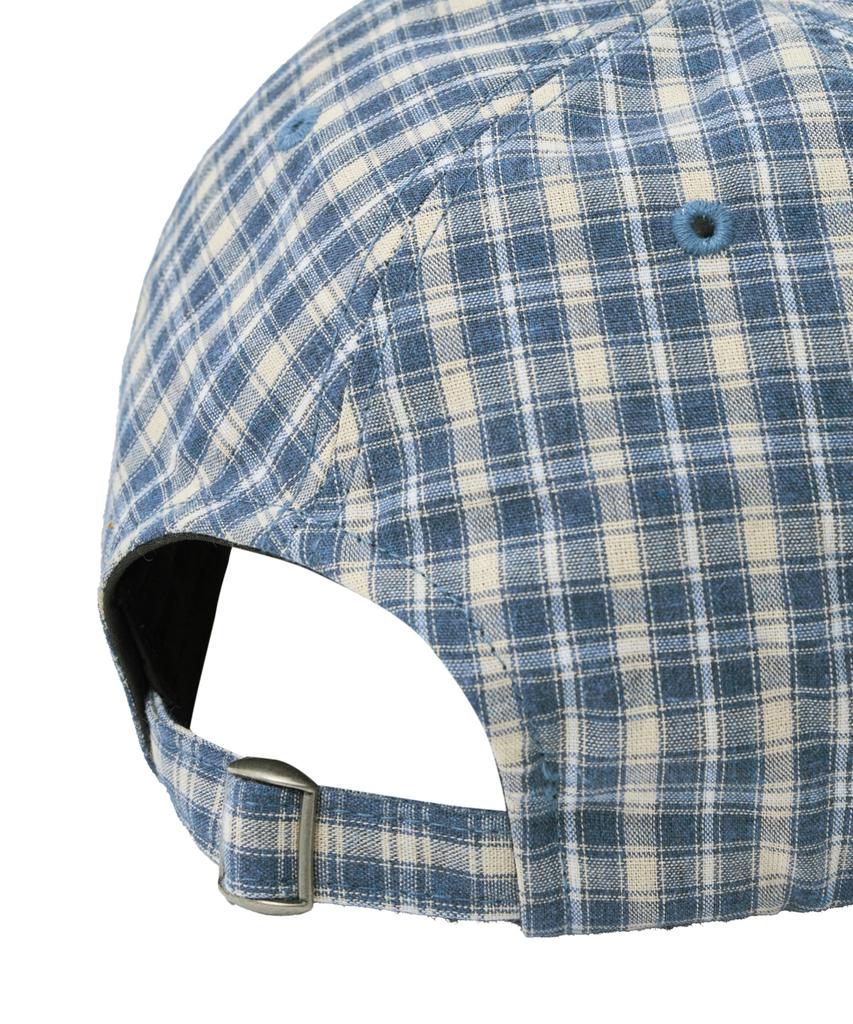 YALE Y Logo Check Ball Cap_Blue