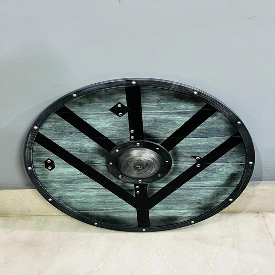 Viking Shield Authentic Battleworn Wooden Warrior Shield 60.96 Cm Home Office Wall Decorative