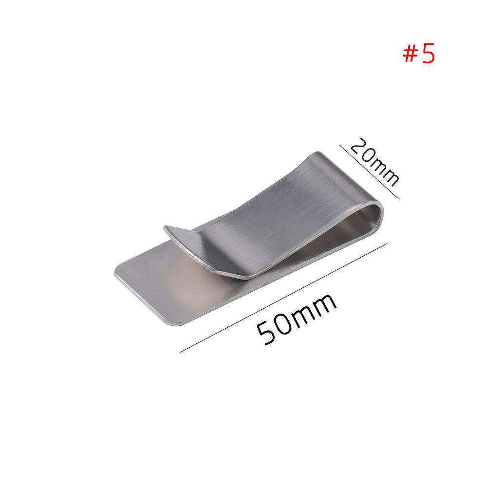 School Office Supply Stainless Steel Handmade Leather Brass Clips Stainless Steel Pen Holder Clip Journal Notebook Paper Folder