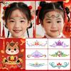 2026 Year of the Horse Non-toxic Glitter Tattoo Stickers for Kids: Colorful Face and Forehead Designs
