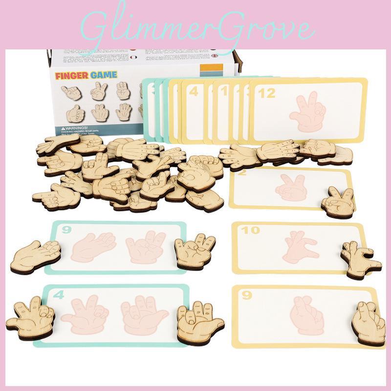 Wooden Gesture Shape Matching Blocks Educational Toy For Kids Learning And Development