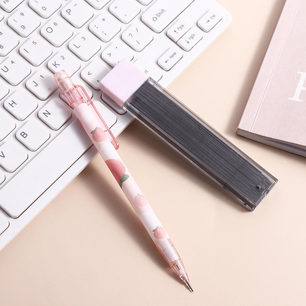 Pencil Refill 0.5mm Writing Tool Peach Movable Pencil Mechanical Pencil Press Pen Automatic Pencils
