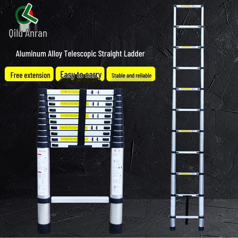 Heavy-Duty Aluminum Telescopic Straight Ladder