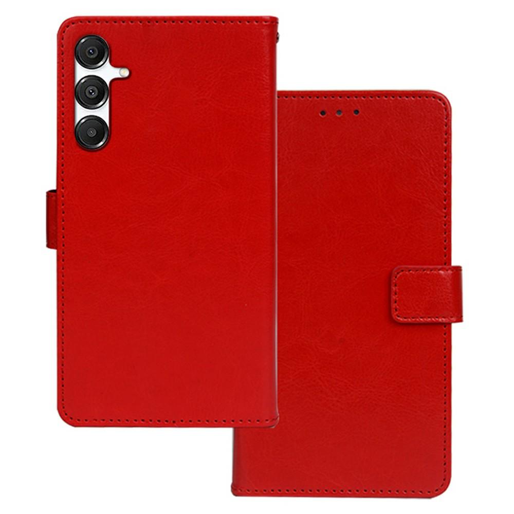 IDEWEI For Samsung Galaxy S26+ Case Wallet Leather Phone Cover Crazy Horse Texture