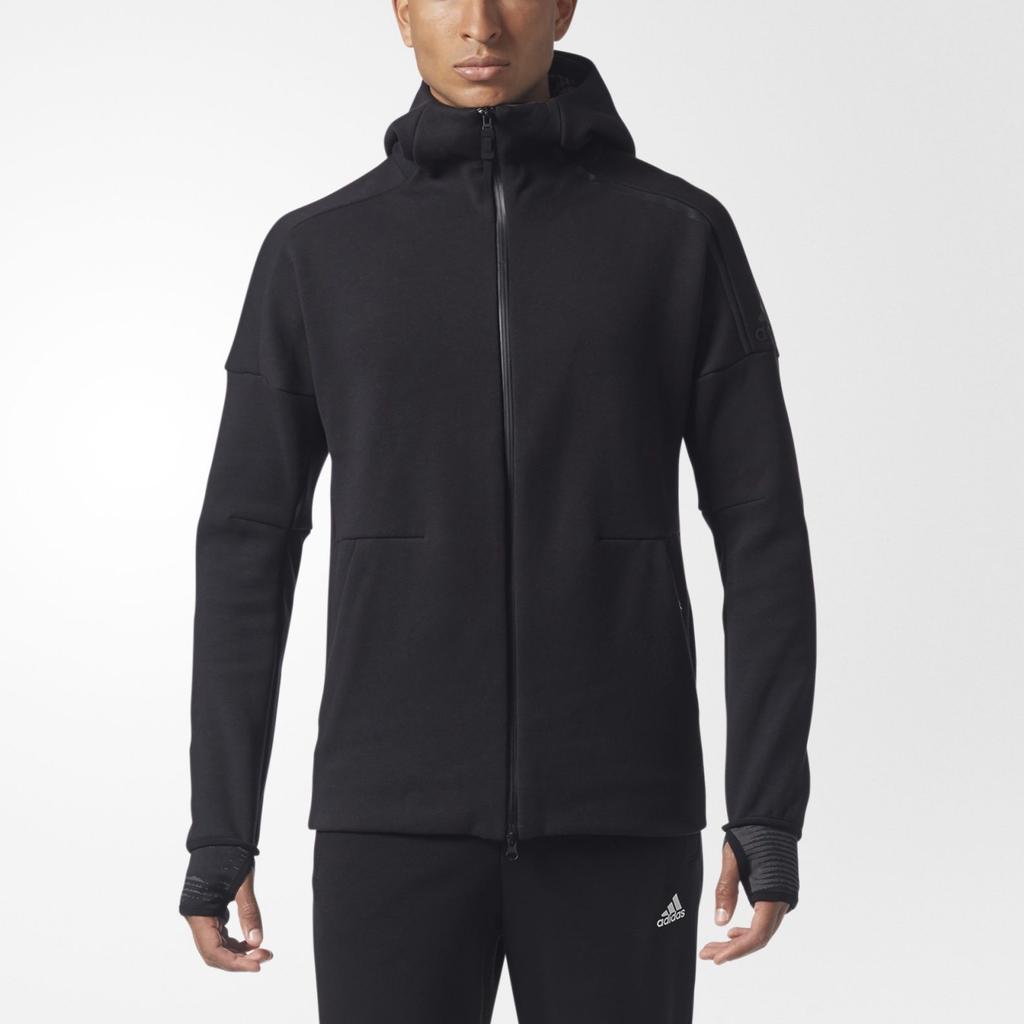 adidas X Zne Collaboration Hood2 Pulse Lifestyle Series Breathable Knitted Jacket Men Jacket Black CD6711