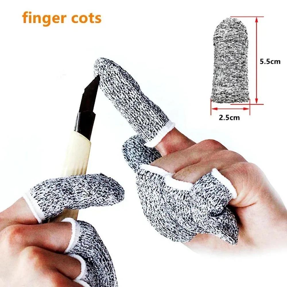 10Pcs Anti-Cut Finger Cots Thumb Protector Sleeve Cover Finger Peel Fingertip Gloves Picking Finger Cover Kitchen Tools