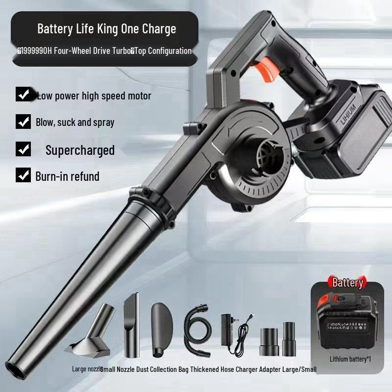 High-Power Rechargeable Lithium Battery Blower and Vacuum Cleaner Combo